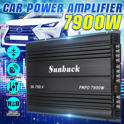 Amplificatore digitale Classe A/B 12V a 4 canali da 7900 W