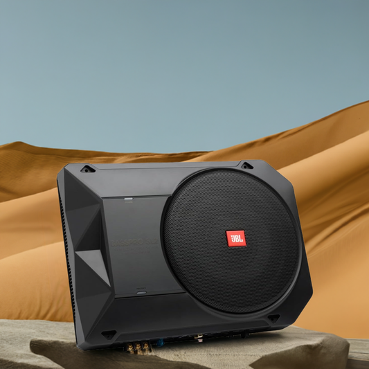 Subwoofer attivo per auto JBL BassPro SL2 da 8 pollici - Subwoofer per auto sottosedile con potenza da 125 watt di Harman Kardon