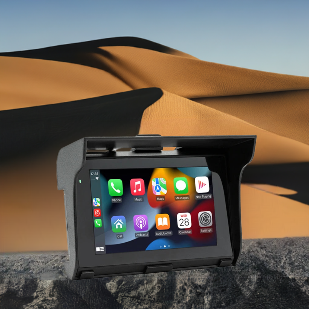 CarPlay 5" IP65 para Moto – Pantalla Resistente y Conectividad Total
